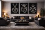 Tattooed Mafia Chimp Boss - Framed Animal Wall Art - Image 5