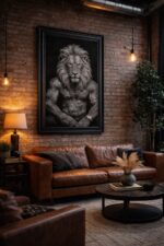 Tattooed Mafia Chimp Boss - Framed Animal Wall Art - Image 6