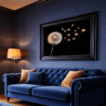 Dandelion and Seeds Blowing Right - Black and Gold Framed Wall Art - Image 2