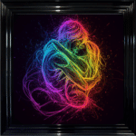 Ignited Souls – Neon Abstract Couple Wall Art