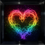 Unbreakable Heart – Neon Abstract Couple Wall Art