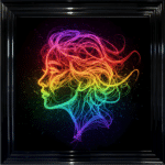 Infinite Spirit – Neon Abstract Couple Wall Art