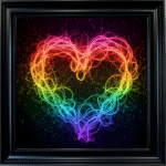 Unbreakable Heart – Neon Abstract Couple Wall Art