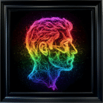 Infinite Soul – Neon Abstract Couple Wall Art