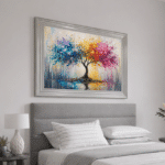 Mystical Tree of Colour Wall Art | Vibrant Abstract Framed Tree Print - Image 4