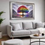 Sycamore Gap Tree of Colours -Framed Wall Art for Living Room - Image 5