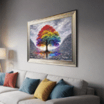Sycamore Gap Tree of Colours -Framed Wall Art for Living Room - Image 2
