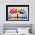 Mystical Tree of Colour Wall Art | Vibrant Abstract Framed Tree Print - Image 6