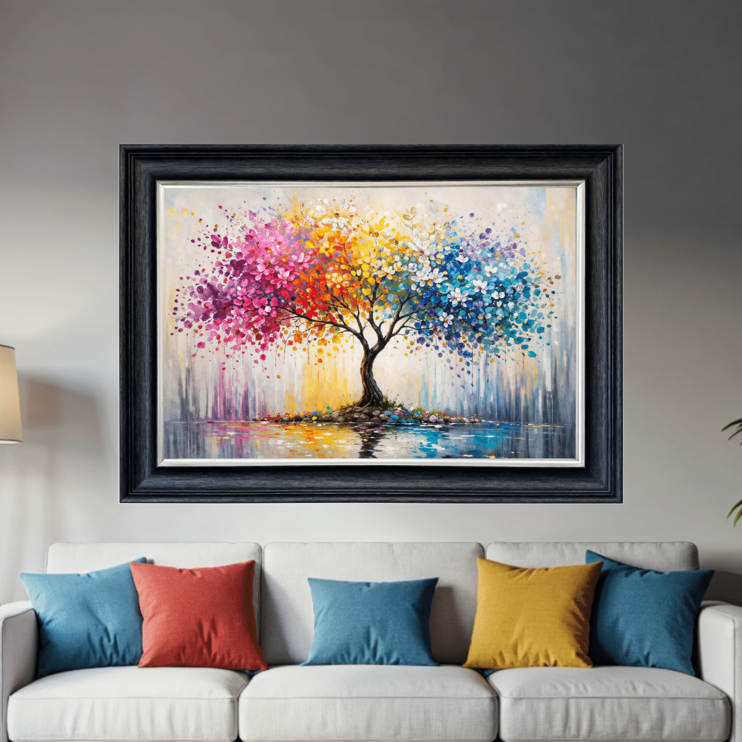 Mystical Tree of Colour Wall Art: Transform Your Space with Vibrant Abstract Elegance
