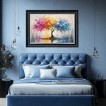 Mystical Tree of Colour Wall Art | Vibrant Abstract Framed Tree Print - Image 3