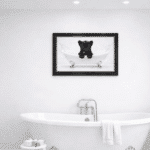 Panther Cub in the Bath - Framed Picture - Image 2