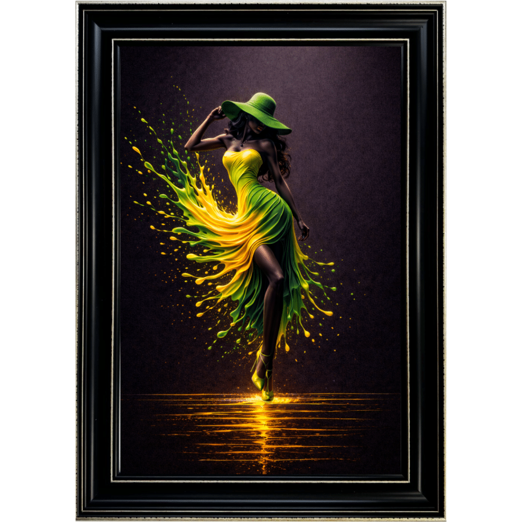 Lumen Jade Lady - Abstract Framed Wall Art