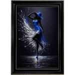 Wave Blue Lady - Abstract Framed Wall Art