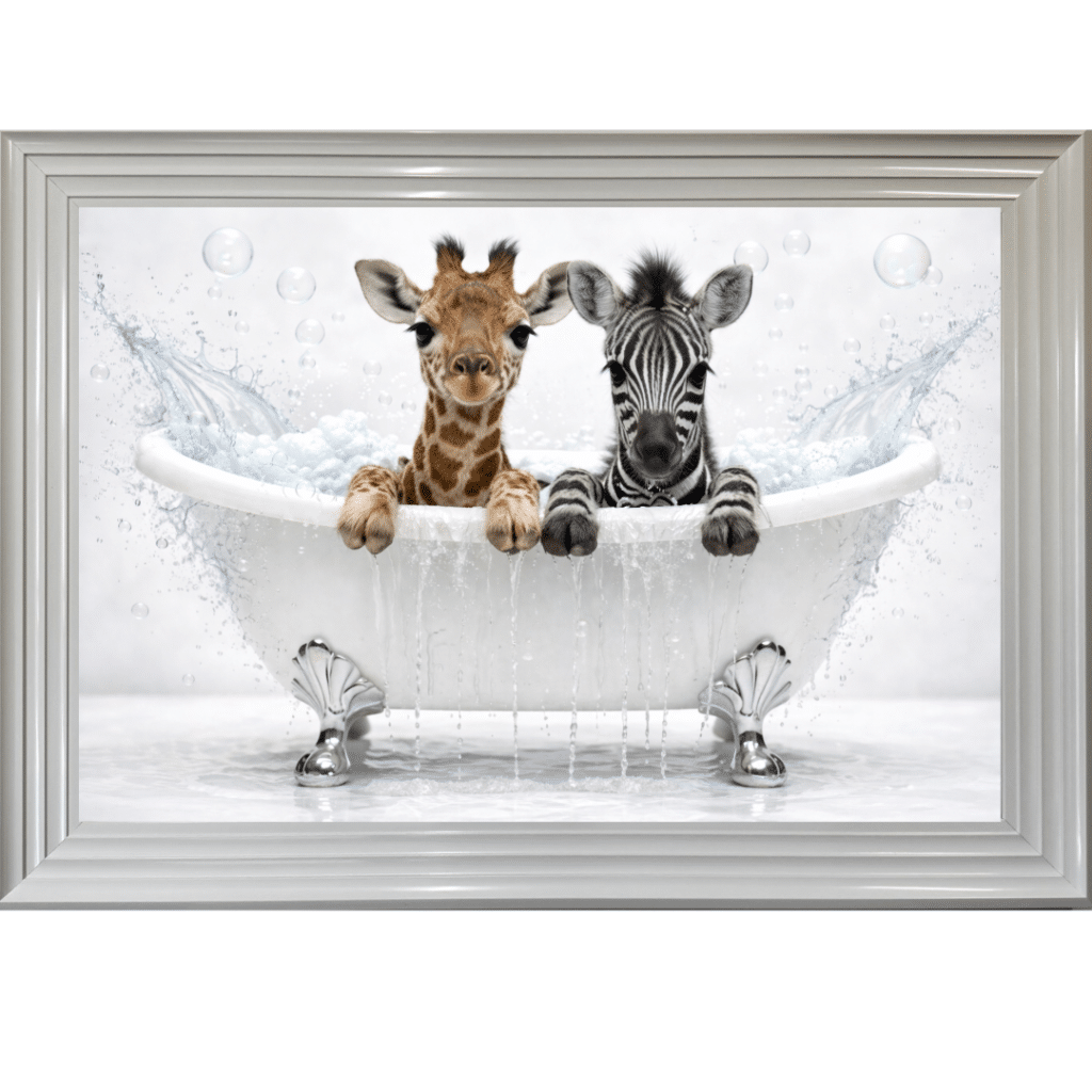 Friends in the Bath - Framed Picture