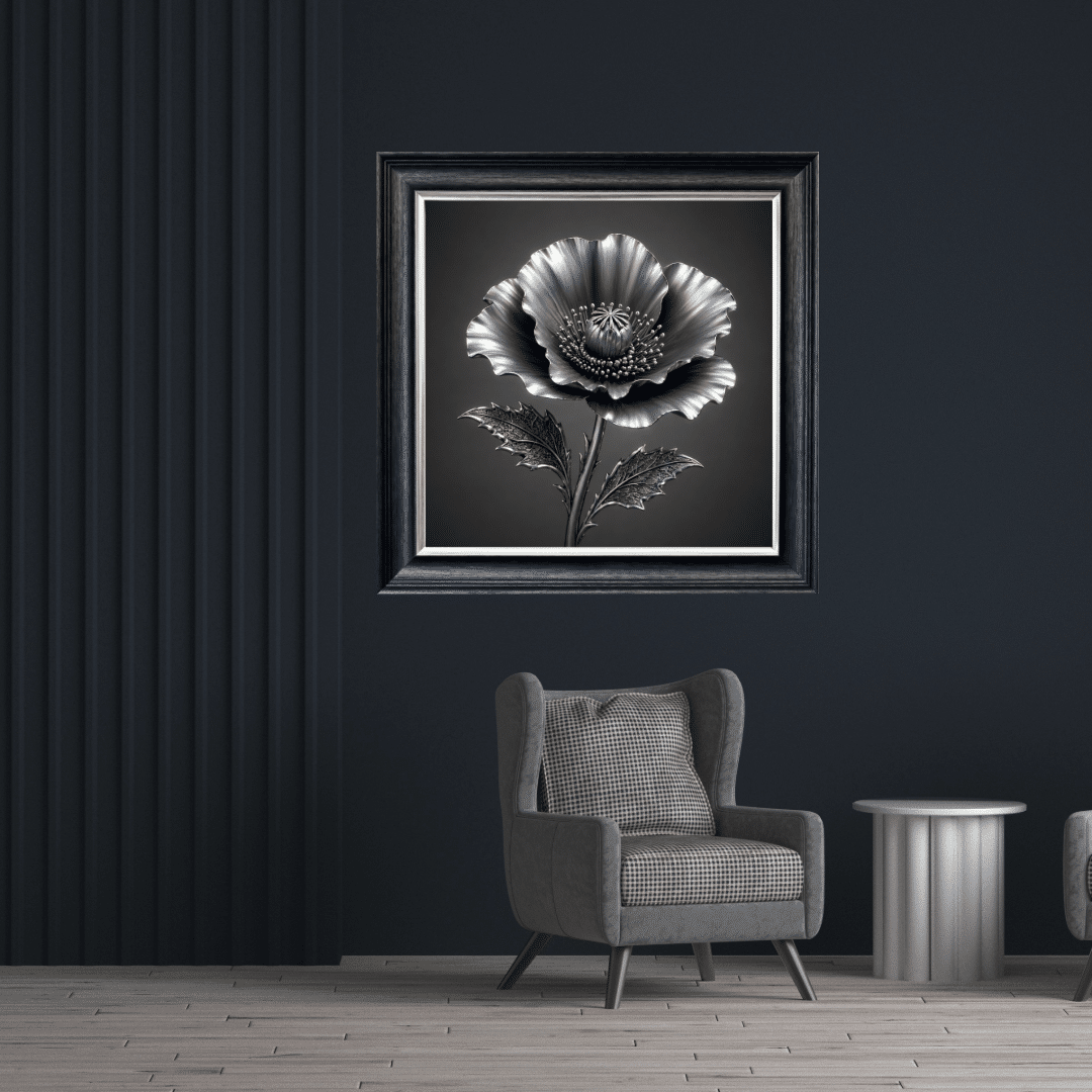 Untitled - 2026-05-04T093344.775 Metal Poppy - Framed Wall Art - Image 1