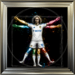 Leeds United Vitruvian Man - Framed Football Wall Art - Image 5