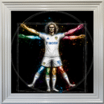 Leeds United Vitruvian Man - Framed Football Wall Art
