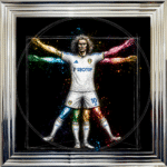 Leeds United Vitruvian Man - Framed Football Wall Art