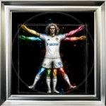 Leeds United Vitruvian Man - Framed Football Wall Art