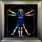 Chelsea Vitruvian Man - Framed Football Wall Art