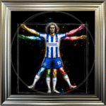Brighton Vitruvian Man - Framed Football Wall Art