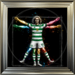 Celtic Vitruvian Man - Framed Football Wall Art