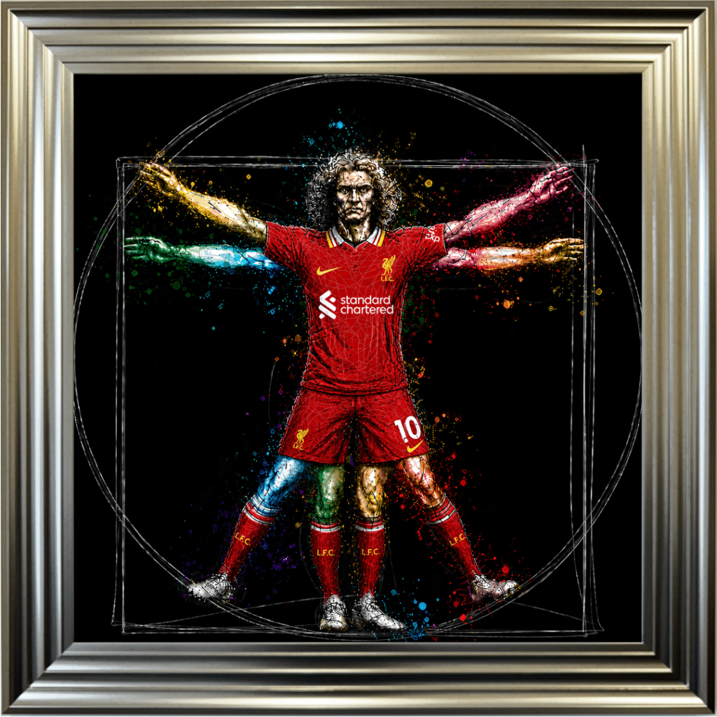 Liverpool Vitruvian Man - Framed Football Wall Art