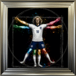 England Vitruvian Man - Framed Football Wall Art