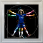 Chelsea Vitruvian Man - Framed Football Wall Art