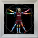 West Ham Vitruvian Man - Framed Football Wall Art
