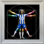 Brighton Vitruvian Man - Framed Football Wall Art