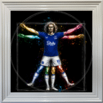 Everton Vitruvian Man - Framed Football Wall Art