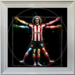 Brentford Vitruvian Man - Framed Football Wall Art