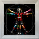 Bournemouth Vitruvian Man - Framed Football Wall Art