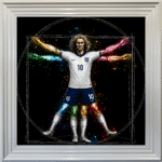 England Vitruvian Man - Framed Football Wall Art