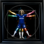 Chelsea Vitruvian Man - Framed Football Wall Art