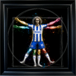 Brighton Vitruvian Man - Framed Football Wall Art