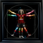 Bournemouth Vitruvian Man - Framed Football Wall Art