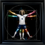 England Vitruvian Man - Framed Football Wall Art