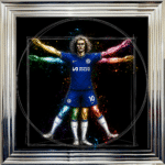 Chelsea Vitruvian Man - Framed Football Wall Art