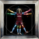 West Ham Vitruvian Man - Framed Football Wall Art