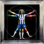 Brighton Vitruvian Man - Framed Football Wall Art