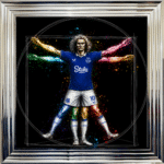 Everton Vitruvian Man - Framed Football Wall Art