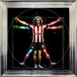 Brentford Vitruvian Man - Framed Football Wall Art
