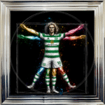 Celtic Vitruvian Man - Framed Football Wall Art