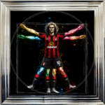 Bournemouth Vitruvian Man - Framed Football Wall Art
