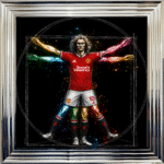 Manchester United Vitruvian Man - Framed Football Wall Art
