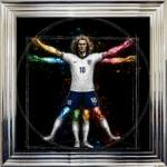 England Vitruvian Man - Framed Football Wall Art
