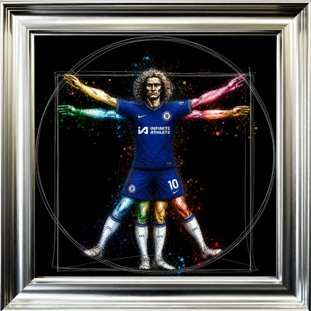 Chelsea Vitruvian Man - Framed Football Wall Art