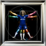 Chelsea Vitruvian Man - Framed Football Wall Art